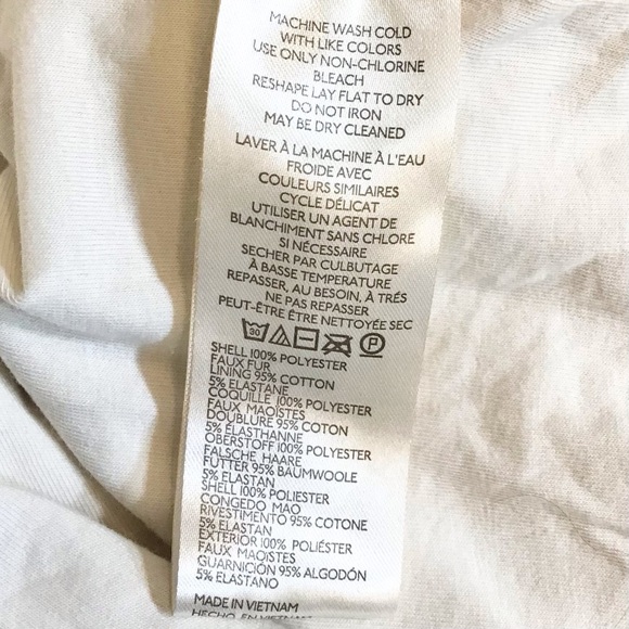 Maeve Lg Faux Fur Muscle Tank Women’s Cream Color Soft Cozy Fall Winter - Picture 6 of 8